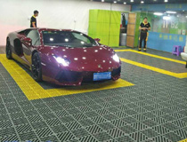 汽車保養(yǎng)美容車間用網(wǎng)格地板 耐壓 易鋪裝 易清潔 無(wú)塵貼膜美容車間格柵板